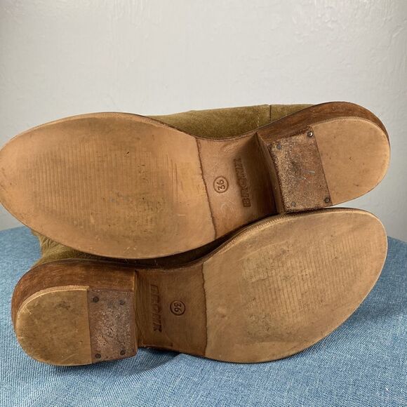 Bronx Dirty Suede Color Pull On Linux Western Boots  Size 5.5/6 - Picture 8 of 8